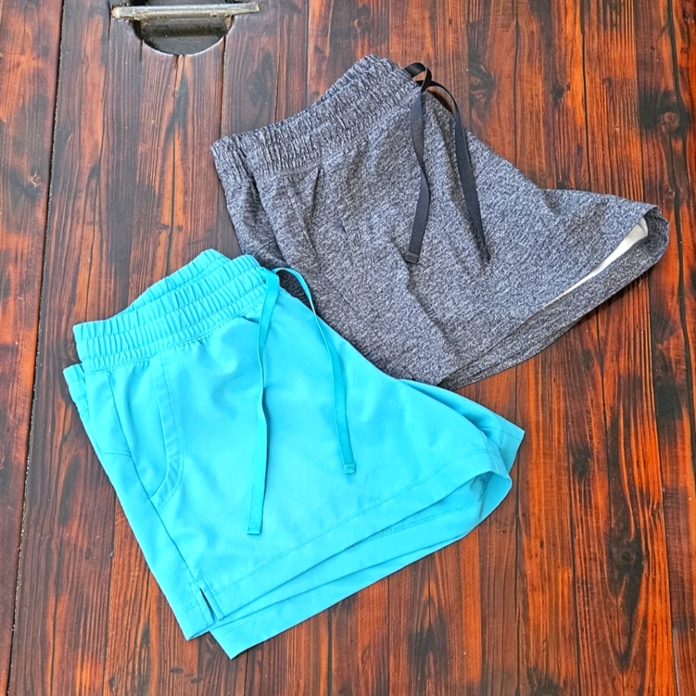 Old Navy Active Gray and Blue Women's Shorts Set Sz M